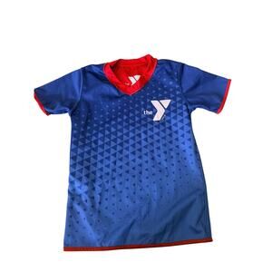 YMCA Reversible Youth Soccer Jersey - Red/Blue, Size M #43